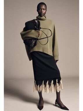 ZARA ZW COLLECTION COMBINED LACE SKIRT